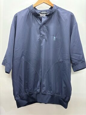 Men's Navy Blue Short-Sleeve Pullover Polo by ZEP